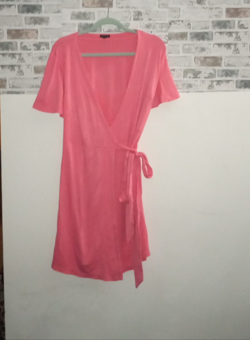Coral Wrap Dress with Tie By Ann Taylor Size 12
